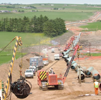 A major pipelaying project involving the laying of transmission pipelines between Aberdeen and Lochside.