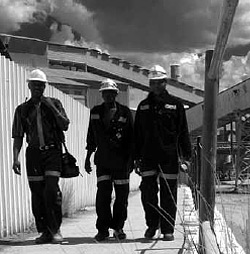 Employees at Cullinan mine, South Africa