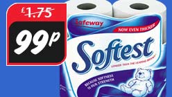Safeway Softest Bathroom Tissue 99p