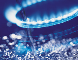 Energy picture: blue flamed gas ring