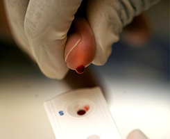 Blood testing as part of the VCT process