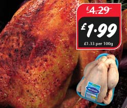 Safeway Medium Whole Chicken £1.99